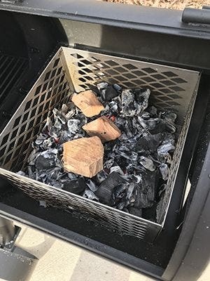 Adding wood for flavour