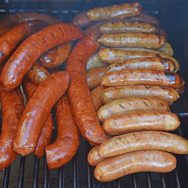 How to smoke sausages on an offset pit