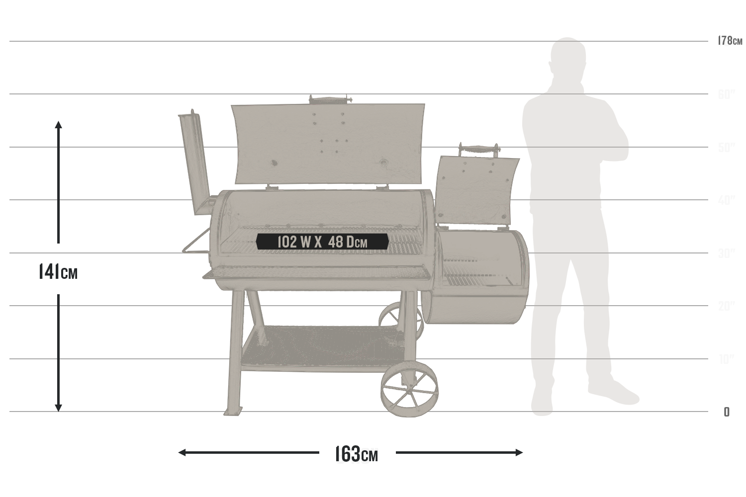 Big Wood Smokers Longhorn Offset Smoker From Oklahoma Joe s NZ