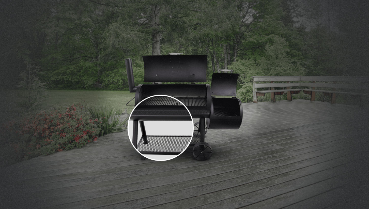 Oklahoma joe's longhorn offset on sale smoker and charcoal grill