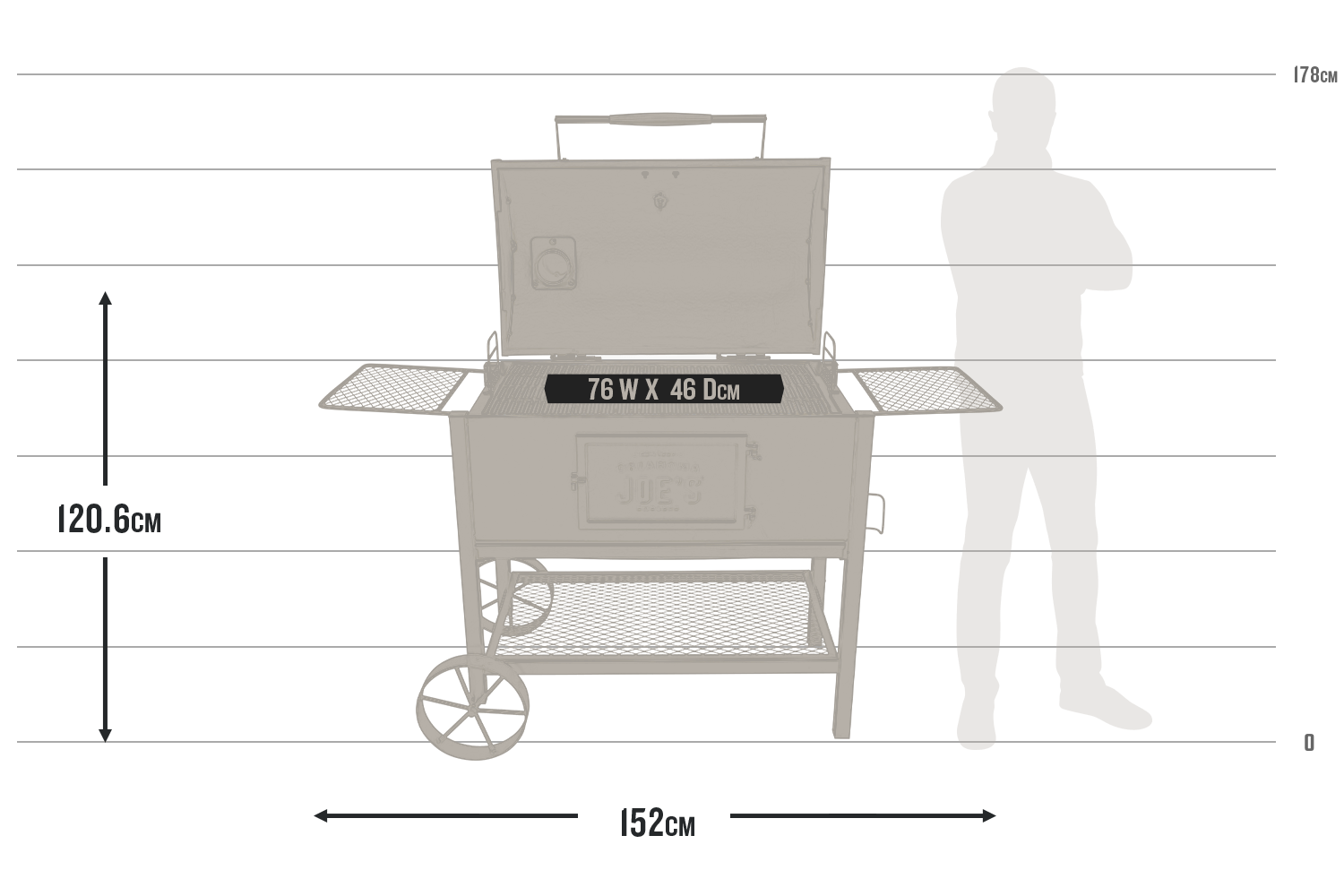 Judge Charcoal Grill dimensions