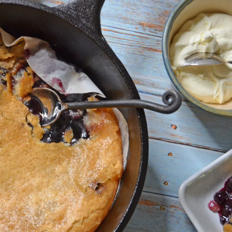 Smoked Blueberry Cobbler